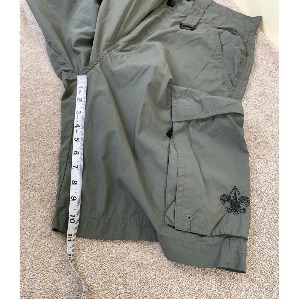 Boy Scouts Cargo Shorts Green Nylon Centennial‎ Uniform Adult Sz Small 31x10